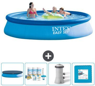 Intex Rond Opblaasbaar Easy Set Zwembad - 396 X 84 Cm - Blauw - Inclusief Accessoire Cb2