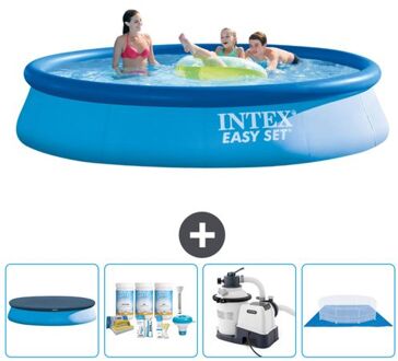 Intex Rond Opblaasbaar Easy Set Zwembad - 396 X 84 Cm - Blauw - Inclusief Accessoire Cb59