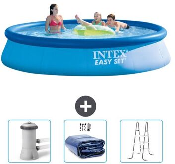 Intex Rond Opblaasbaar Easy Set Zwembad - 396 X 84 Cm - Blauw - Inclusief Accessoire Cb83