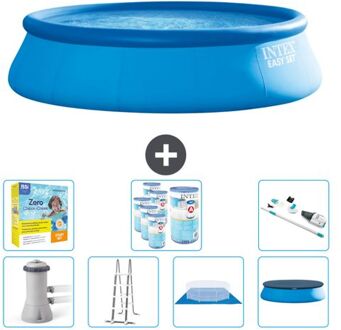 Intex Rond Opblaasbaar Easy Set Zwembad - 457 X 122 Cm - Blauw - Inclusief Accessoires Cb51