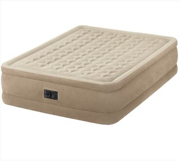 Intex Ultra Plush - Luchtbed - 2-Persoons - 152x203x46 cm (BxLxH) - Beige - Met ingebouwde motorpomp