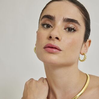 Intia oorbellen afgewerkt met 18K geelgoud plating