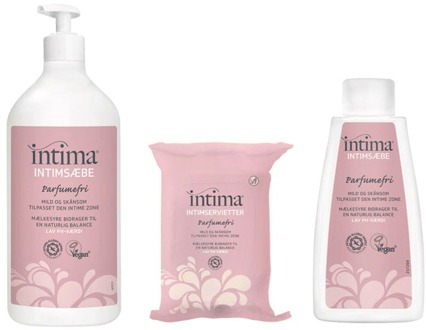 Intieme Verzorging Intima Intimsæbe 500 ml + 60 ml + Intimserviet 500 ml + 60 ml + 10 st
