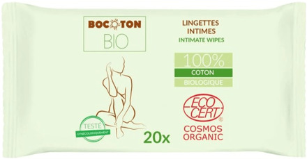 Intimiteit Bocoton Organic Intimate Wet Wipes 20 st