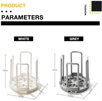 Intrekbare Afvoer Rack Desktop Kom Houder Keuken Organizer Plastic Afvoer Water Cup Plank Kast Gerechten Opbergrek Plaat grijs