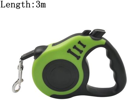 Intrekbare Hondenriem Automatische Flexibele Hond Puppy Kat Trekkabel Riem/5M Hondenlijn Voor Kleine Middelgrote Honden huisdier Producten groen 3m