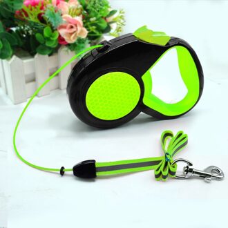 Intrekbare Hondenriem Automatische Verlenging Nylon Puppy Pet Dog Walking Running Hond Tractie 8M Lead 3M Riemen Leash touw 5M groen / 5m