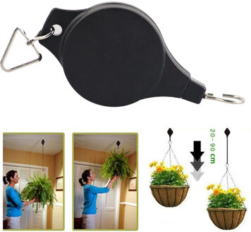 Intrekbare Katrol Opknoping Mand Pull Down Hanger Tuin Bloem Plant Manden Pot Tuingereedschap Hanger Load Ondersteuning Onder 15Kg 1stk