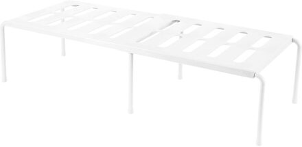 Intrekbare Keuken Opslag Rack Plank Ruimtebesparend Voor Thuis Kasten Organizer Verstelbare Plank Houders wit