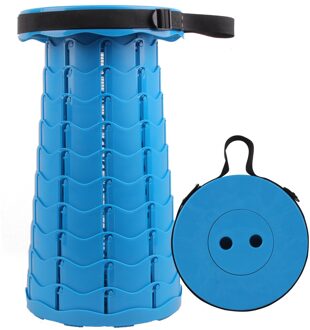 Intrekbare Kruk Vouwen Chiar Outdoor Draagbare Kruk Klapstoel Camping Kruk Handig Vissen Stoel Opvouwbare Yjn blauw