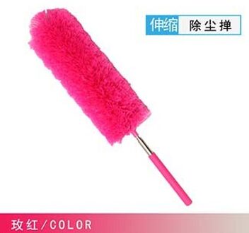 Intrekbare Microfiber Stof Borstel Verlengen Stretch Elektrostatische Thuis Stofdoek Airconditioning Auto Meubels Huishoudelijke Borstel rooskleurig