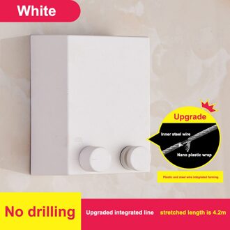 Intrekbare Muur Waslijn Rvs Heavy Duty Wasserij Hanger Drogen Touw Indoor Kleding Lijnen Hangers Muur Droogrek