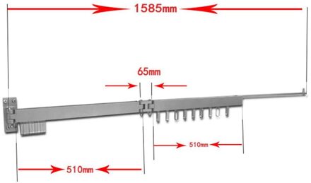 Intrekbare Opvouwbare Muur Opknoping Droogrek Multifunctionele Kleerhanger Indoor Balkon Kleerhanger licht grijs