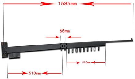 Intrekbare Opvouwbare Muur Opknoping Droogrek Multifunctionele Kleerhanger Indoor Balkon Kleerhanger zwart