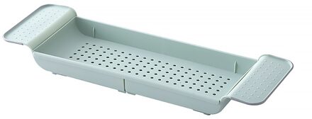 Intrekbare Plastic Plank Bad Opbergrek Badkamer Afvoer Rack Bad Lade Keuken Badkamer Organizer Opslag Accessoires groen