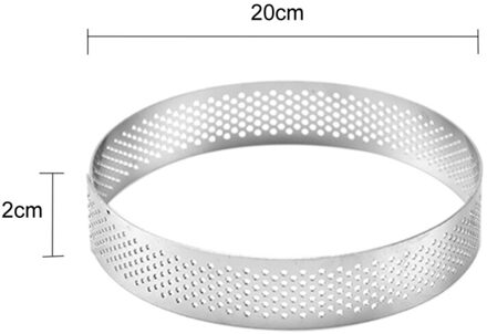 Intrekbare Roestvrij Staal Cirkel Mousse Ring Cake Bakken Tool Set Size Vorm Verstelbare Bakvormen Zilveren Cake Gereedschap 20cm F