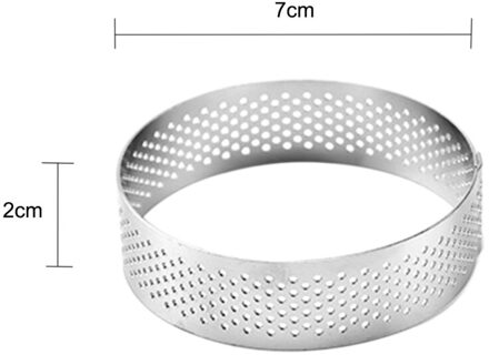 Intrekbare Roestvrij Staal Cirkel Mousse Ring Cake Bakken Tool Set Size Vorm Verstelbare Bakvormen Zilveren Cake Gereedschap 7cm B