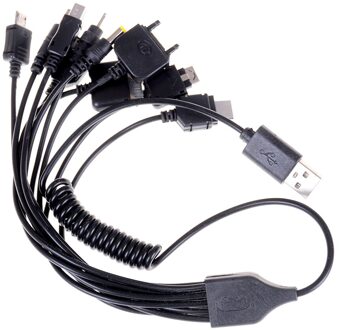 Intrekbare Telefoon Kabel Voor Iphone Voor Htc Universal 10 In 1 Usb Multi Charger