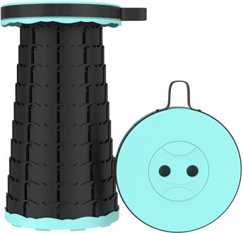 Intrekbare Vouwen Kruk Draagbare Hoogte Verstelbare Plastic Telescopische Stoel Seat Geschikt Voor Camping Vissen Stoel munt groen