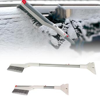 Intrekbare Winter Auto Voertuig Ijs Sneeuw Schraper Multipurpose Lange Handvat Sneeuwruimen Borstel Schraper Ijs Sneeuw Removal Tool