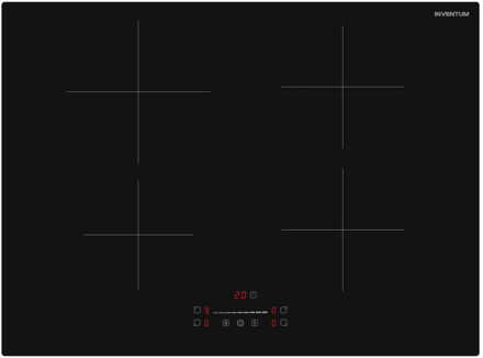 Inventum IKI7028 Inductie kookplaat Zwart