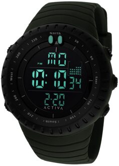 Invicta Activa x Invicta Digital ACW1237-002 Heren Horloge - Quartz Uurwerk - Plastic met zwarte Wijzerplaat - 53mm Groen