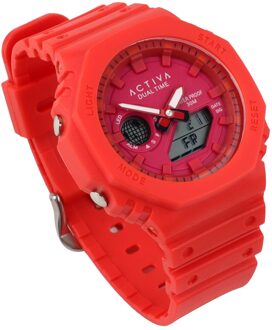 Invicta Activa X Invicta DIGITAL ESSENTIALS ACW423-011 Heren Horloge - Quartz Uurwerk - Plastic met rode Wijzerplaat - 45mm Rood