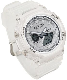 Invicta Activa X Invicta DIGITAL ESSENTIALS ACW423-016 Heren Horloge - Quartz Uurwerk - Plastic met zilveren Wijzerplaat - 45mm Wit - One Size