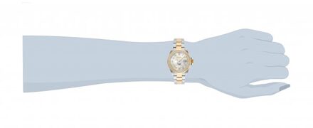 Invicta Angel  24616 Dames Horloge - Quartz Uurwerk - Roestvrij Staal met witte Wijzerplaat - 40mm Zilver