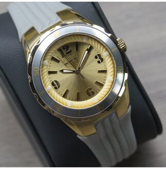 Invicta Angel 48850 Dames Horloge - Quartz Uurwerk - Roestvrij Staal met gouden Wijzerplaat - 38mm