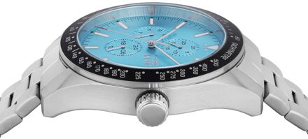 Invicta Aviator 48859 Heren Horloge - Quartz Uurwerk - Roestvrij Staal met blauwe Wijzerplaat - 45mm - maat Zilver