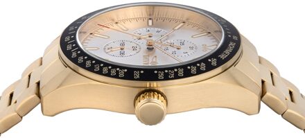 Invicta Aviator 48860 Heren Horloge - Quartz Uurwerk - Roestvrij Staal met zilveren Wijzerplaat - 45mm Goud