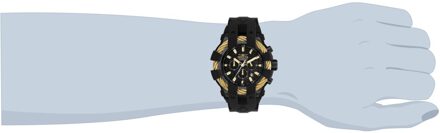 Invicta Bolt 23866 Heren Horloge - Quartz Uurwerk - Roestvrij Staal met zwarte Wijzerplaat - 48mm