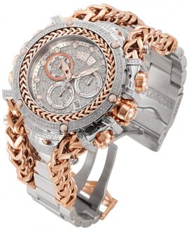 Invicta Gladiator 35058 Heren Horloge - Quartz Uurwerk - Roestvrij Staal met zilveren Wijzerplaat - 58mm - Met 696 diamanten