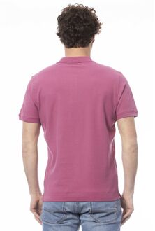 Invicta Heren Poloshirt Korte Mouwen Klassieke Pasvorm Fuchsia - L