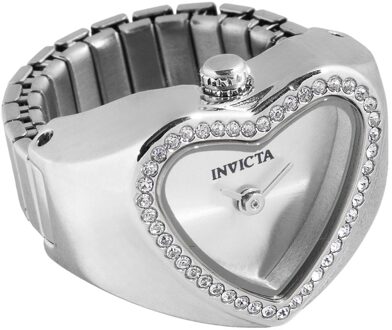 Invicta Mini Ring Watch 49572 Dames Horloge - Quartz Uurwerk - Roestvrij Staal met zilveren Wijzerplaat - 18mm - maat