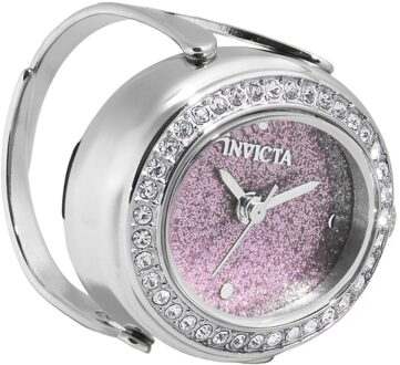 Invicta Mini Ring Watch 49595 Dames Horloge - Quartz Uurwerk - Roestvrij Staal met roze Wijzerplaat - 24mm - One Size