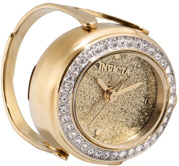 Invicta Mini Ring Watch 49598 Dames Horloge - Quartz Uurwerk - Roestvrij Staal met gouden Wijzerplaat - 24mm - maat