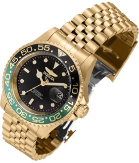 Invicta Pro Diver 44526 Heren Horloge - Quartz Uurwerk - Roestvrij Staal met zwarte Wijzerplaat - 40mm Goud - One Size