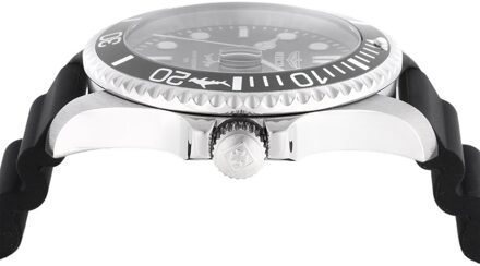 Invicta Pro Diver 47161 Heren Horloge - Quartz Uurwerk - Roestvrij Staal met zwarte Wijzerplaat - 43mm Zilver - One Size