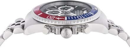 Invicta Pro Diver 48117 Heren Horloge - Quartz Uurwerk - Roestvrij Staal met zwarte Wijzerplaat - 43mm Zilver - One Size