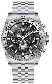 Invicta Pro Diver 48950 Heren Horloge - Quartz Uurwerk - Roestvrij Staal met Grijze Wijzerplaat - 43mm - maat Zwart