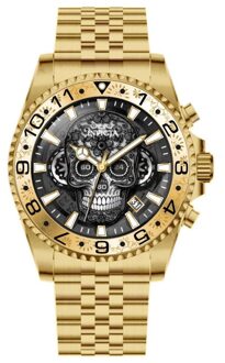 Invicta Pro Diver 48951 Heren Horloge - Quartz Uurwerk - Roestvrij Staal met Grijze Wijzerplaat - 43mm Zwart - One Size