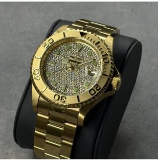 Invicta Pro Diver 50284 Heren Horloge - Automatisch Uurwerk - Roestvrij Staal met zilveren Wijzerplaat - 43mm Goud