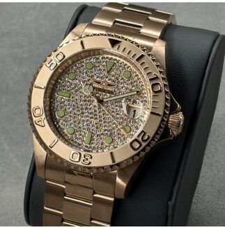Invicta Pro Diver 50285 Heren Horloge - Automatisch Uurwerk - Roestvrij Staal met zilveren Wijzerplaat - 43mm Roségoud