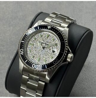 Invicta Pro Diver 50286 Heren Horloge - Quartz Uurwerk - Roestvrij Staal met zilveren Wijzerplaat - 40mm - maat