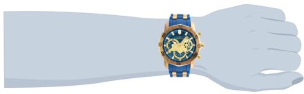 Invicta Pro Diver - SCUBA 22798 Heren Horloge - Quartz Uurwerk - Roestvrij Staal met blauwe Wijzerplaat - 50mm Goud