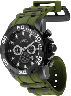 Invicta Pro Diver - SCUBA 35399 Heren Horloge - Quartz Uurwerk - Roestvrij Staal met zwarte Wijzerplaat - 50mm - maat