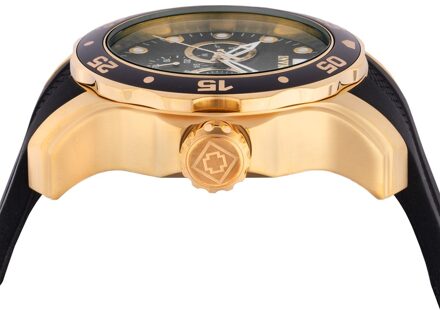 Invicta Pro Diver - SCUBA 45720 Heren Horloge - Quartz Uurwerk - Roestvrij Staal met zwarte Wijzerplaat - 48mm Goud