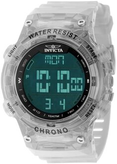 Invicta Racing 49041 Heren Horloge - Quartz Uurwerk - Plastic met zwarte Wijzerplaat - 52mm Wit